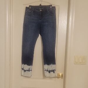 INC International Concepts Blue and White Skinny Jeans